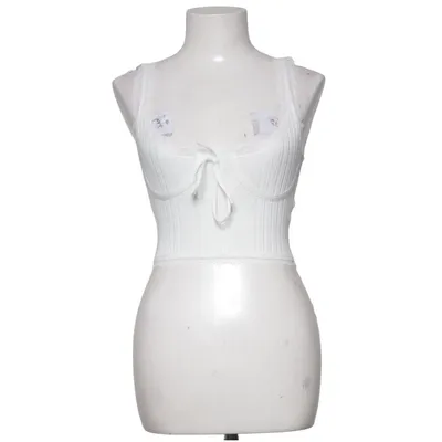 Crop top (Hvid) fra Bershka Polyamid, Polyester