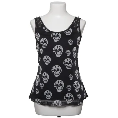 Tank Top (Black, White) from Poizen Industries Cotton, Elastane, Polyester