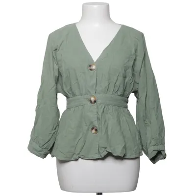 Blouse (Green) from Zara Trafaluc Collection Linen, Viscose
