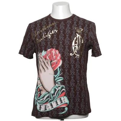 T-shirt (Brun, Flerfärgad) från Christian Audigier Bomull