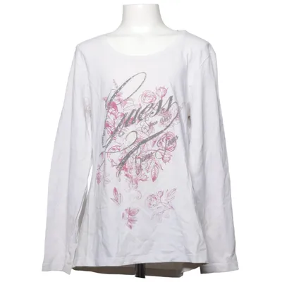T-shirt à manches longues (Beige, Rose) de Guess Jeans Coton, Élasthane