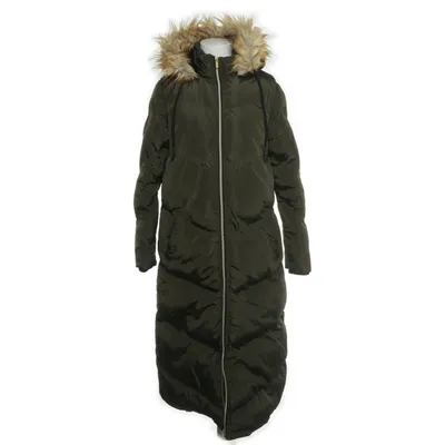 Vinterkappa (Grön) från Brave Soul Polyester, Pälsimitation, Rävpäls