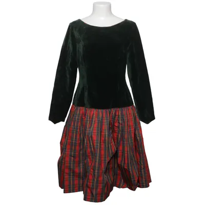 Kleid (Grün, Rot, Mehrfarbig) von Lene Sand Acetat, Baumwolle, Polyamid