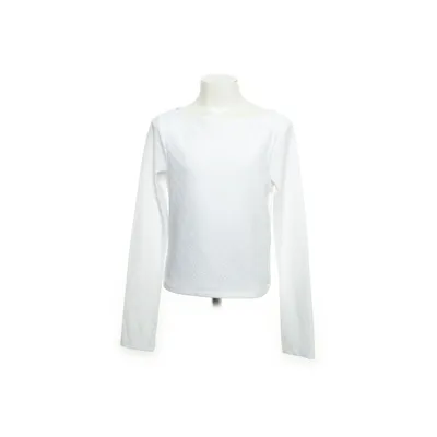 Langærmet t-shirt (Hvid) fra KappAhl Elastan, Polyester