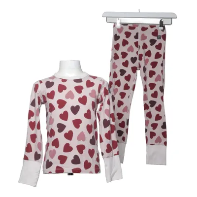 Pyjamas (Rosa, Röd, Flerfärgad) från Polarn O. Pyret Elastan, Ekologisk bomull