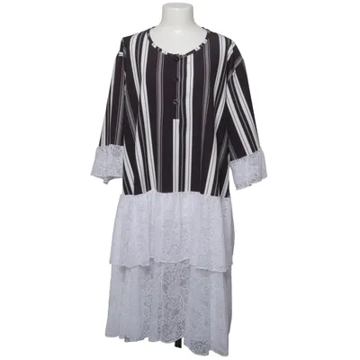 Shirt dress (Black, White) from AKH Fashion Elastane, Polyester