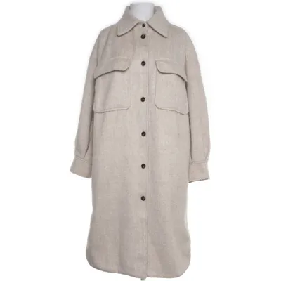 Frakke (Beige) fra H&M Polyester, Uld