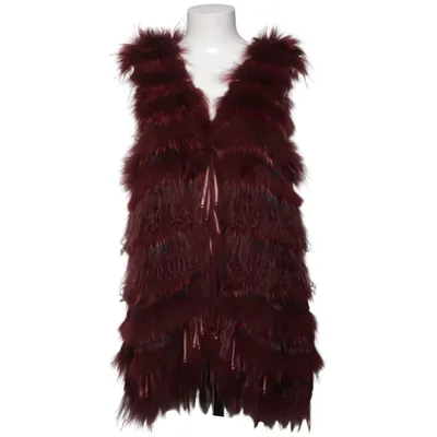 Pälsväst (Röd) från Accessories House of Saki Akryl, Kaninpäls