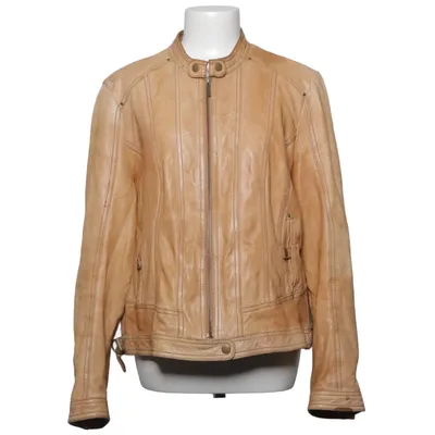Leren jack (Beige) van Created by Chic