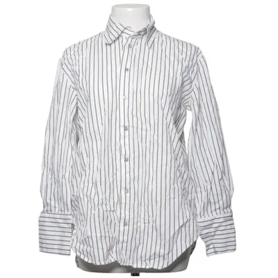 Shirt (White, Green) from The Shirt Company Cotton