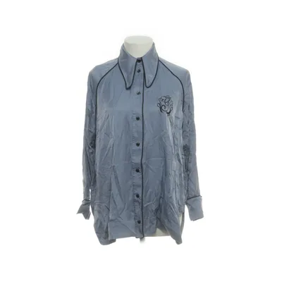 Shirt (Blauw) van Ganni Modal, Zijde