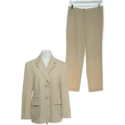 Jakkesæt (Beige) fra DinoModa Polyester, Uld