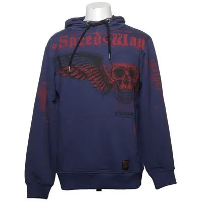 Kapuzenpullover (Blau, Rot) von Rusty Neal Baumwolle, Polyester