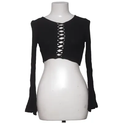 Crop top (Zwart) van H&M Coachella Viscose