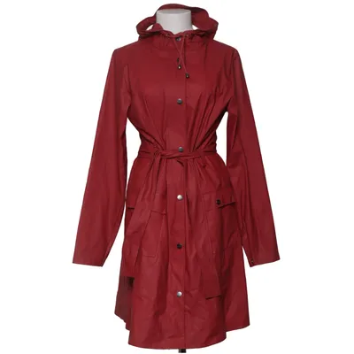 Regnfrakke (Rød) fra Rains Polyester, Polyurethan