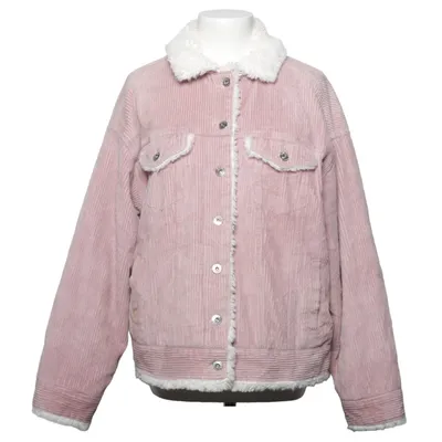 Shearling Jacke (Pink, Weiß) von Soya Fashion Baumwolle, Elasthan, Polyester