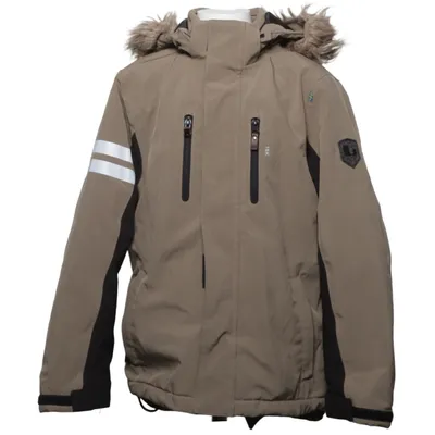 Skijacke (Beige, Schwarz) von Lindberg Elasthan, Polyamid, Polyester