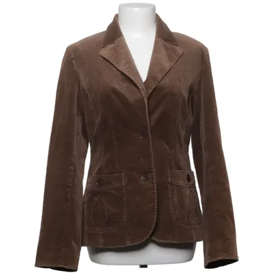 Blazer (Marron) de H&M Coton, Élasthane, Polyester