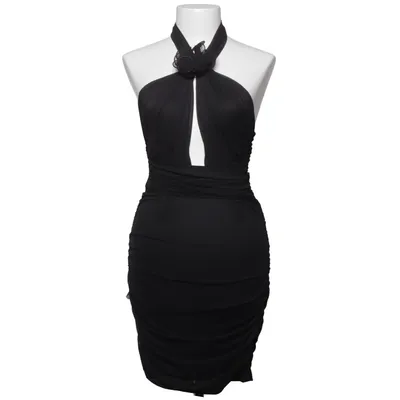 Halternek jurk (Zwart) van Gina Tricot Elastaan, Polyester