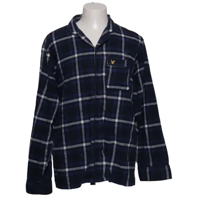 Pyjama shirt (Blauw, Zwart, Wit) van Lyle & Scott Katoen, Polyester