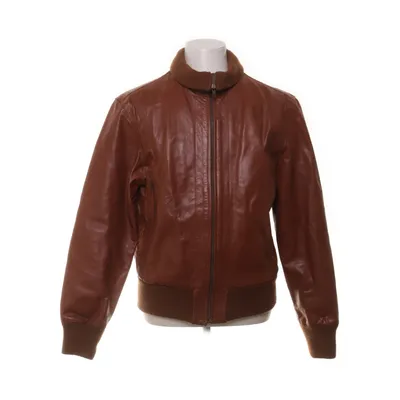 Läderjacka (Brun) från Bruuns Bazaar Polyester, Skinn