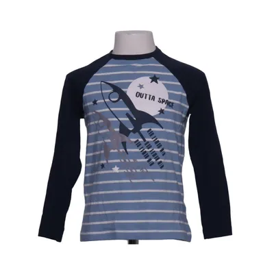 Lange mouwen shirt (Blauw, Wit) van Me & You Katoen, Elastaan