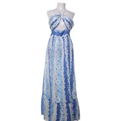 Maxi dress (Blue, White) from Shein Elastane, Polyester