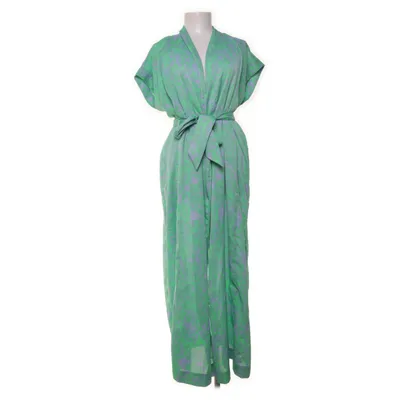 Omlottklänning (Grön, Lila) från Rodebjer Återvunnen polyester