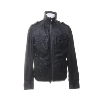 Läderjacka (Svart) från Superdry Skinn, Viskos