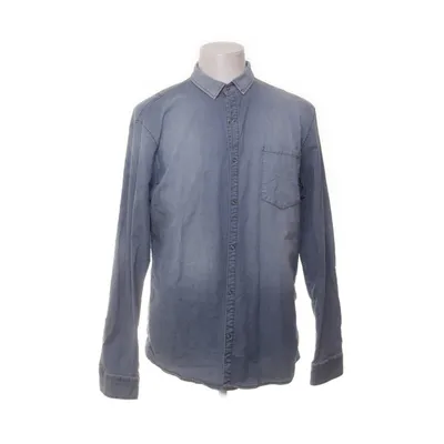 Denim blouse (Blauw) van Emilio Katoen, Elastaan