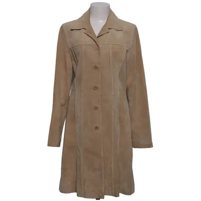 Leather coat (Beige) from Saki Puls Leather, Polyester