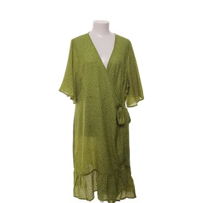 Wrap dress (Green, White) from Amelie & Me Polyester