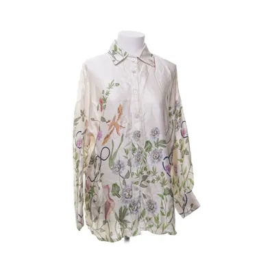 Shirt (Beige, Meerkleurig) van Lens Zijde, Viscose