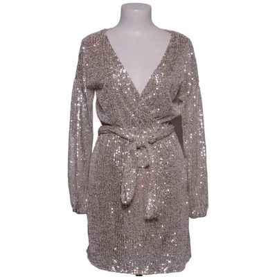Cocktailkleid (Silber, Beige) von Dennis Maglic Baumwolle, Polyester