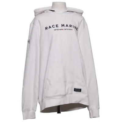 Hoodie (White) from Race Marine Cotton, Polyester