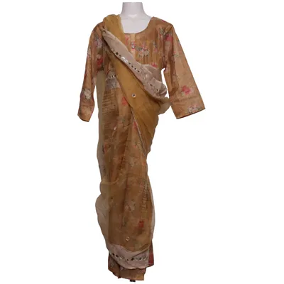 Sari (Beige, Multicolore)