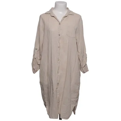 Skjortklänning (Beige) från Mix By Bomull, Linne