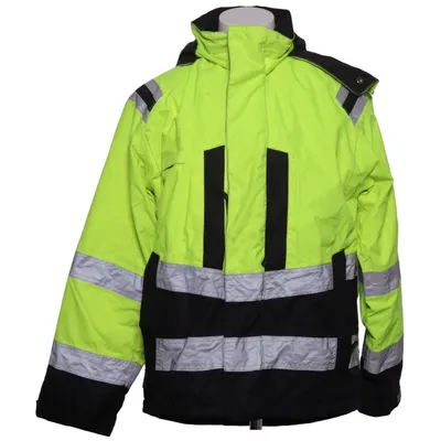 Reflecterende jas (Geel, Zwart) van Fristads Katoen, Polyester