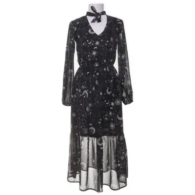 Maxi jurk (Zwart, Wit) van Wednesday's Girl