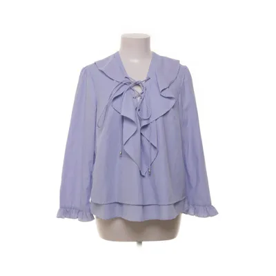 Blus (Vit, Blå) från Stradivarius Bomull, Polyester