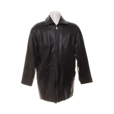 Leather jacket (Black) from Woodlands Leather Polyester, Leather