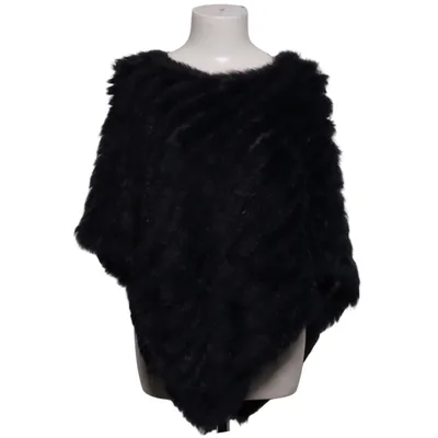 Poncho (Gray) from Natures Collection Acrylic, Rabbit fur