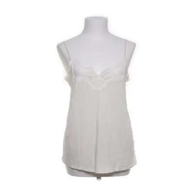 Tanktop  (Beige, Hvid) fra Samsøe & Samsøe Cupro, Elastan