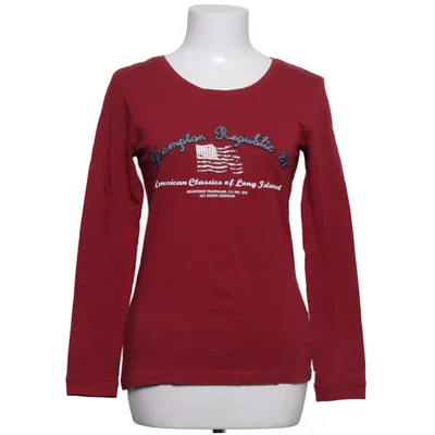 Langærmet t-shirt (Rød) fra Hampton Republic Bomuld, Elastan