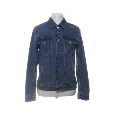 Spijkerjas (Blauw) van H&M Man Katoen, Elastaan