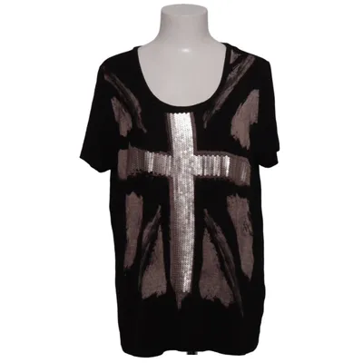 T-shirt (Zwart) van Amy Vermont Elastaan, Viscose