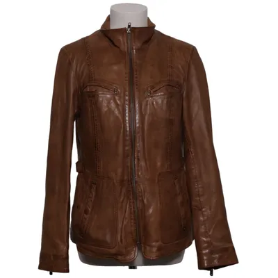 Veste en cuir (Marron) de Jilani Collection Cuir, Polyester