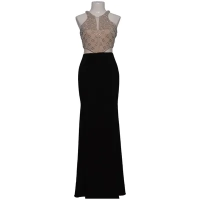Robe de soirée (Noir, Beige) de XSCAPE Élasthane, Polyester