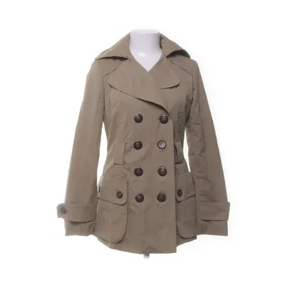 Trenchcoat (Grøn) fra Zara Basic Polyester, Bomuld