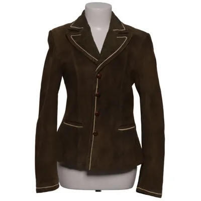 Leather blazer (Brown) from Meindl Cotton, Leather, Polyester